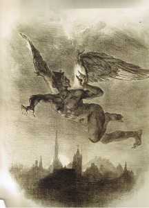 Eugène Delacroix Mephistopheles im Fluge Wittenberg